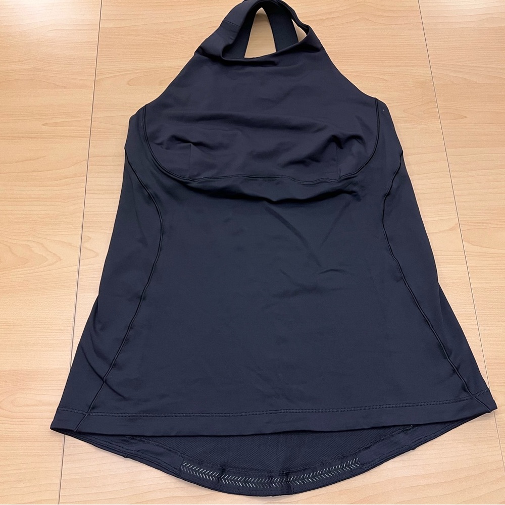 Lululemon Black Crossback Tank Top with Built-In Bra (No Padding) Size 8